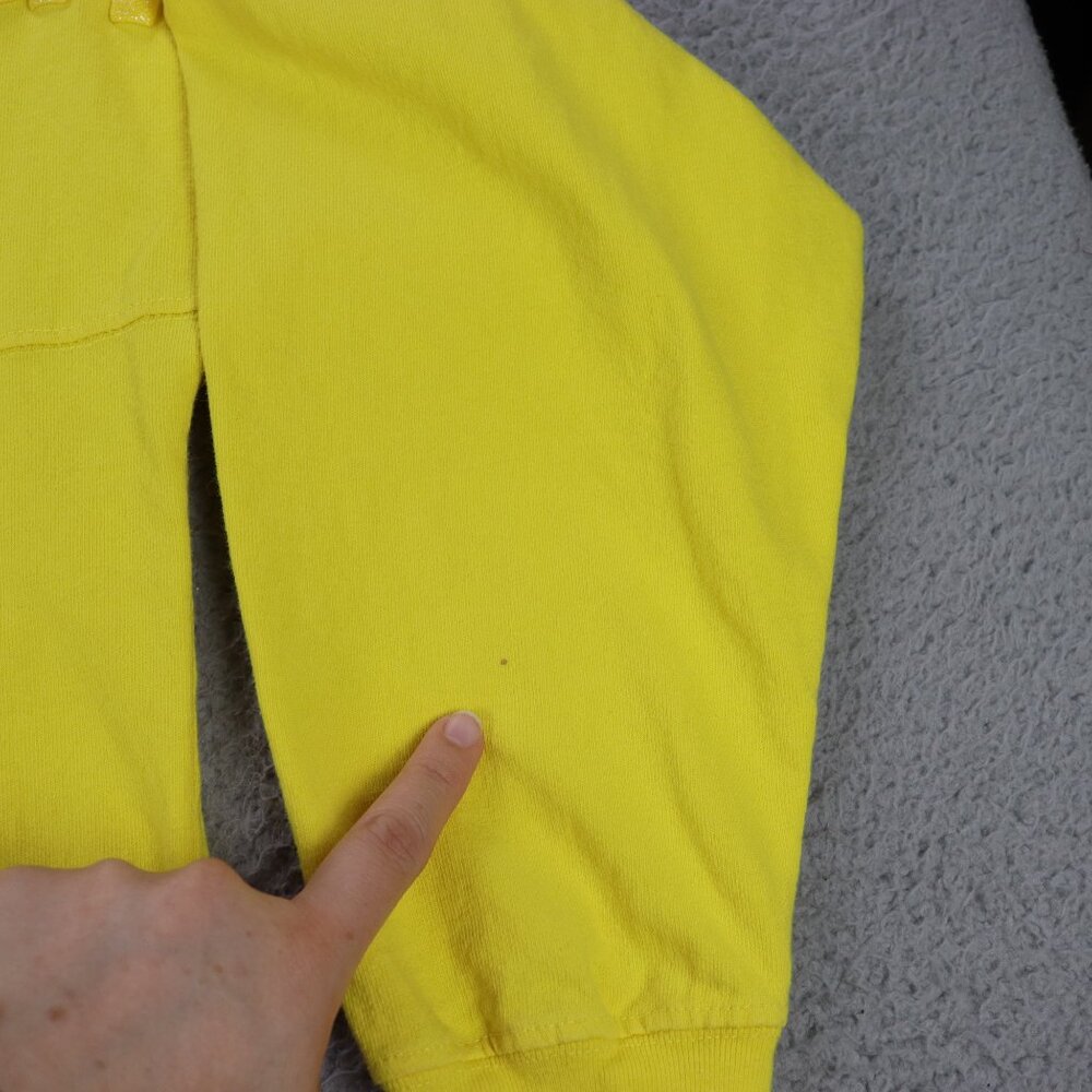 Disney World Spirit Jersey Womens XS Yellow Glitter Logo Spell Out Mickey Mouse - Picture 10 of 11